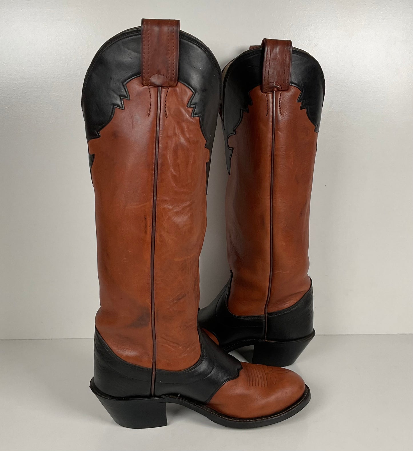 Olathe Tall Top Buckaroo Boots | USA Made | Overlay | Men’s 6 C | Women’s 7