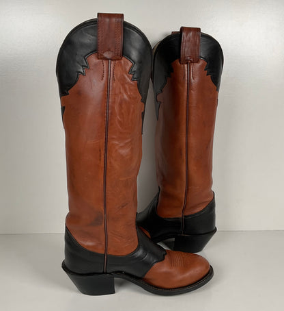 Olathe Tall Top Buckaroo Boots | USA Made | Overlay | Men’s 6 C | Women’s 7