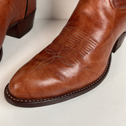 Vintage Tony Lama Chocolate Cow Cowboy Boots | Gold Label | Men’s 11 D