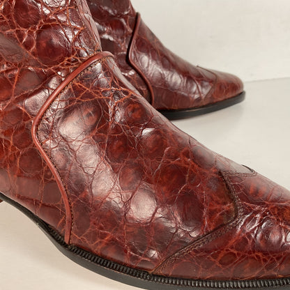 Vintage Lorenzo Banfi Dress Boots | Full Crocodile | Men’s 9 M