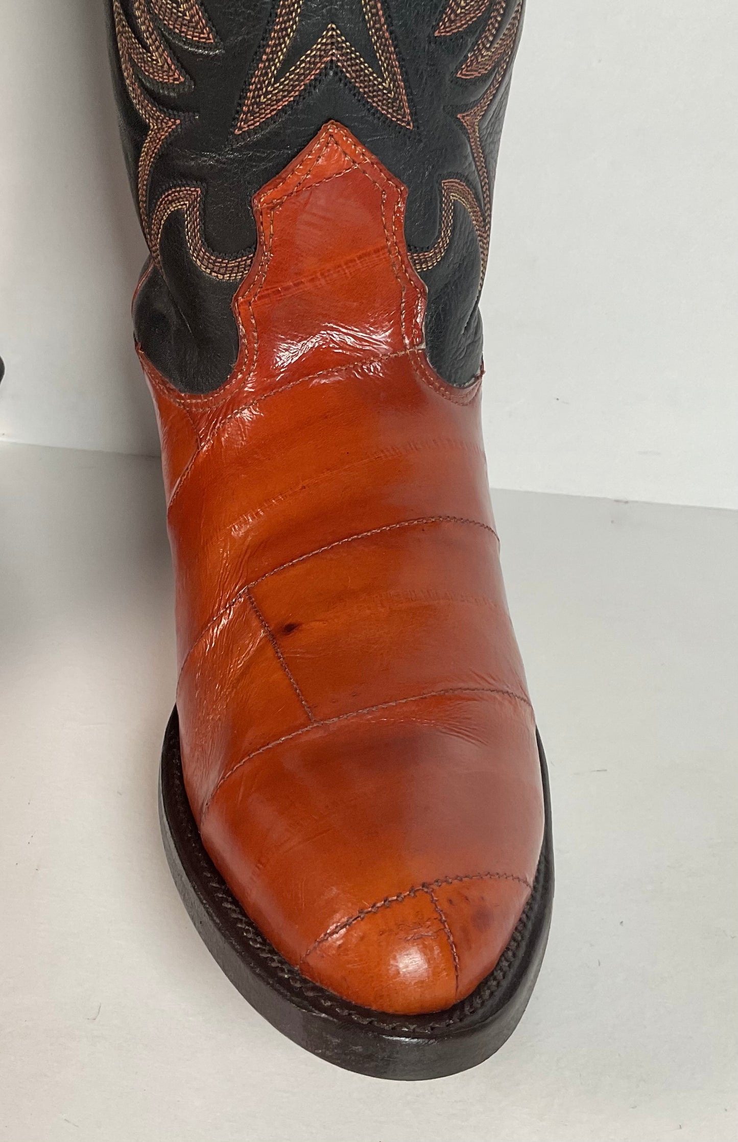 Vintage Nocona Eel Cowgirl Boots | USA Made | Exotic | Men’s 7.5 C | Women’s 8.5