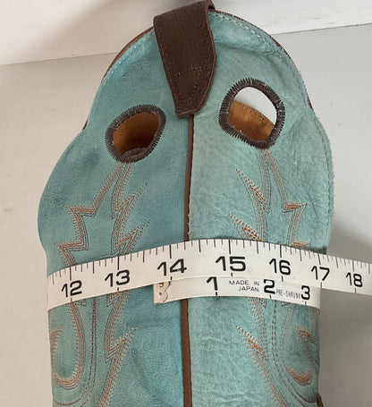 Boulet Turquoise Buckaroo Cowgirl Boots 9.5 C Vibram Sole