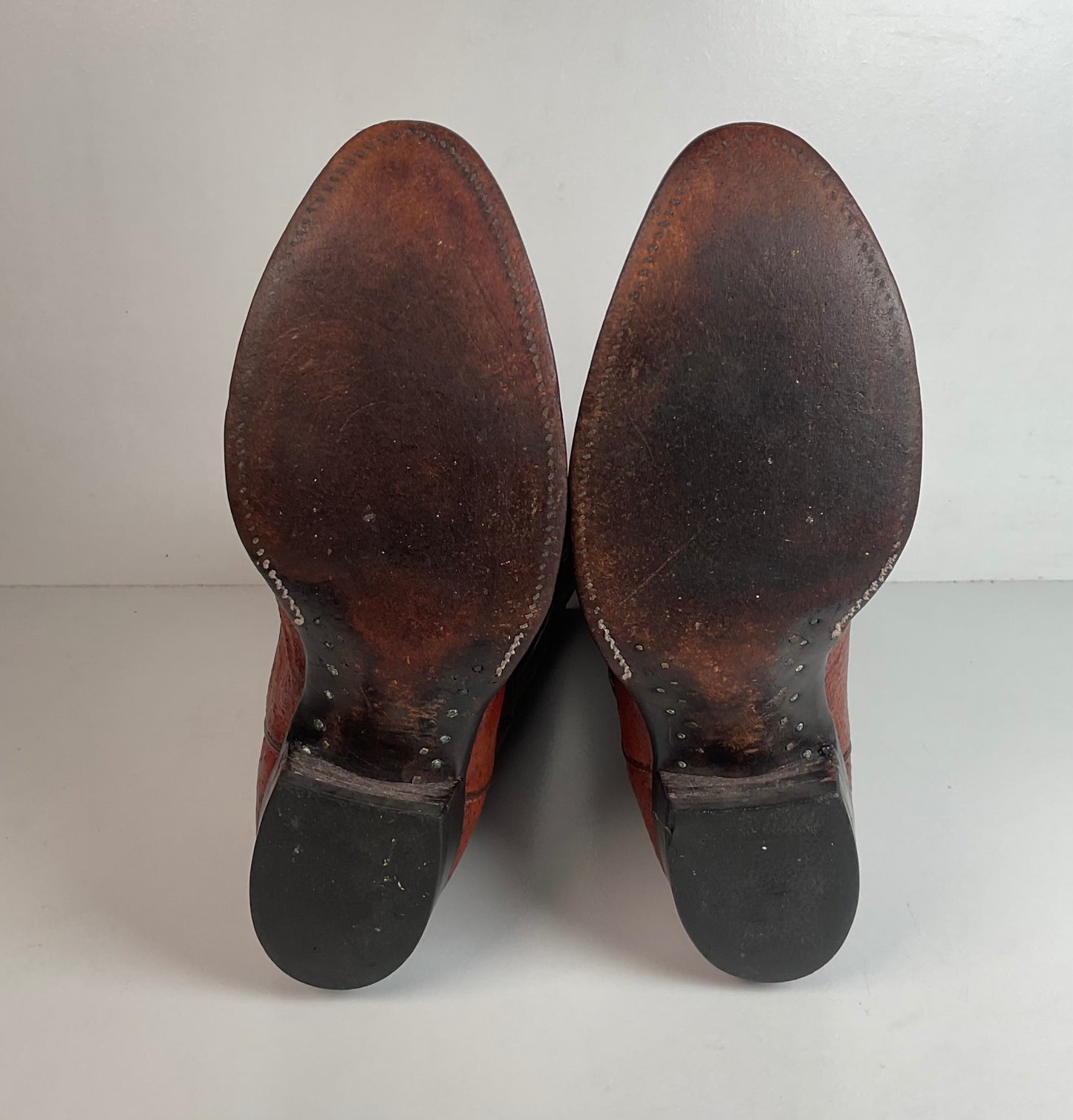 Vintage Justin Turkey Quill Cowboy Boots 9.5 D Gallapava