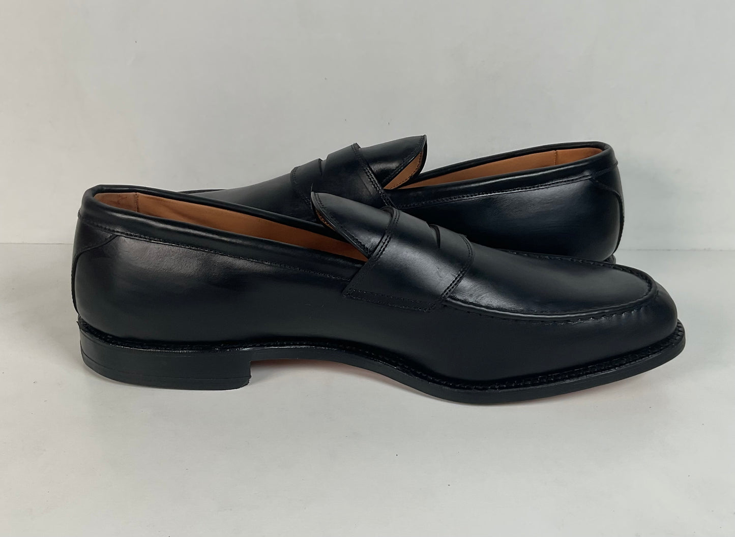 Allen Edmonds Hinsdale Penny Loafers 14 D USA Made Black Calfskin
