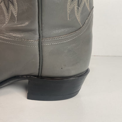 Vintage Grey Tony Lama Grey Cowboy Boots 11 D Gold Label USA Made