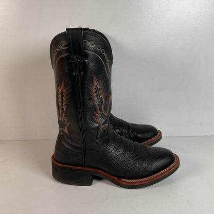 Larry Mahan Smooth Ostrich Roper Boots | Exotic | Crepe | Men’s 7 | Women’s 8