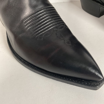 Vintage Justin Buffalo Calf Cowboy Boots | USA Made | Black Cherry | Men’s 10 D
