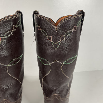 Vintage Tony Lama Buffalo Calf Cowboy Boots | 1960s-1970s | Narrow | Men’s 11 B