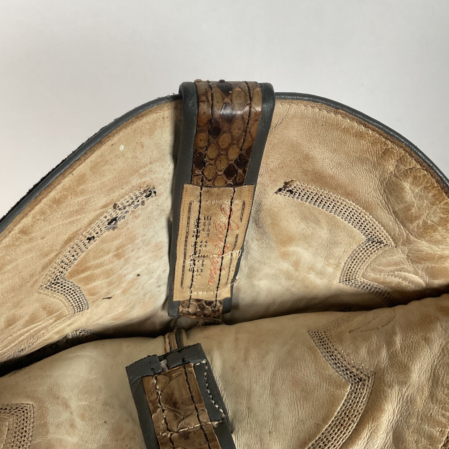 Vintage Larry Mahan Python Snakeskin Cowboy Boots | Reticulated | Men’s 12 D