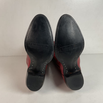 Vintage Panhandle Slim Red Cowgirl Boots 6.5 B Hand Crafted