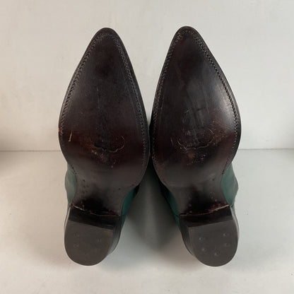 Vintage Nocona Cowgirl Boots | USA Made | Green | 7.5 B