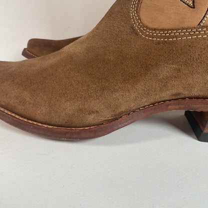 1960s Rodeo Suede Cowboy Boots 11.5 D Rough Out USA Made