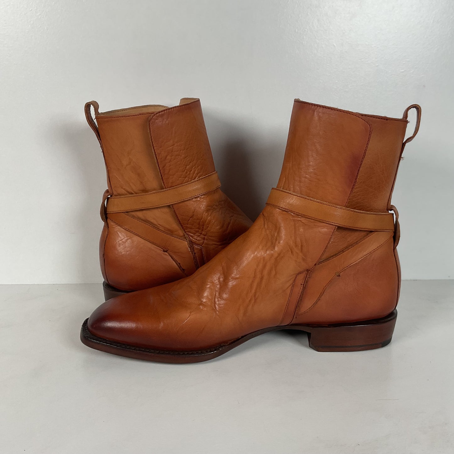 Lucchese Jodhpur Riding Boots | Burnished Calf | USA Made | GY | Men’s 10 D