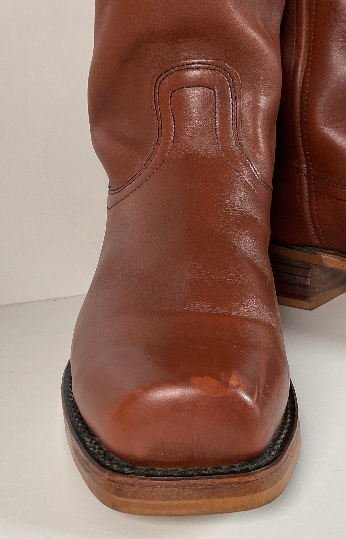 Vintage Sears Chunky Western Campus Boots 10.5 EE USA Made Cavalry Style