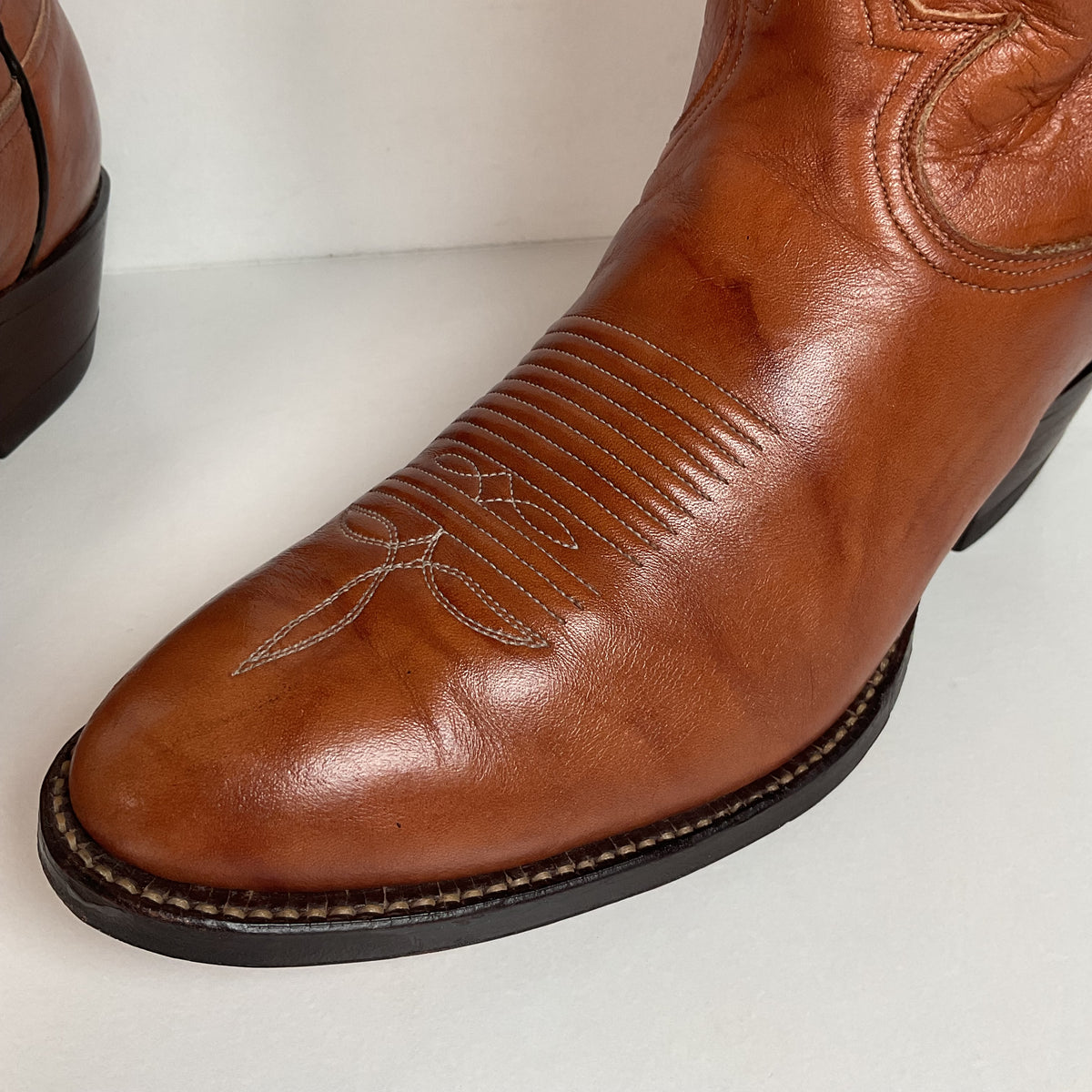 Vintage Tony Lama Chocolate Cow Cowboy Boots | Gold Label | Men’s 8.5 D
