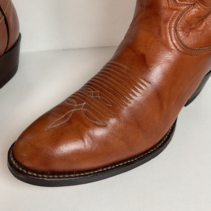 Vintage Tony Lama Chocolate Cow Cowboy Boots | Gold Label | Men’s 8.5 D