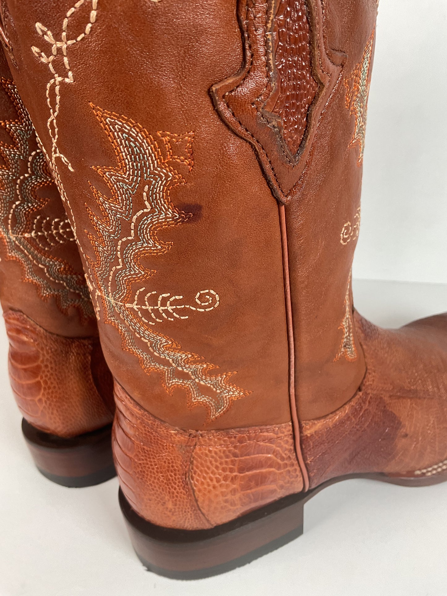 Lucchese for Resistol Ranch Ostrich Leg Roper Boots Men’s 10 B Exotic