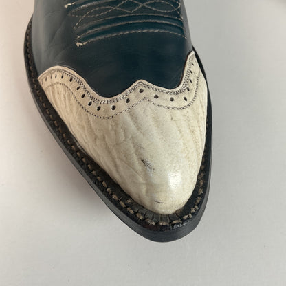 Vintage Tony Lama Bicentennial Thunderbird Cowboy Boots 10 D Gold Label 1776 Walrus Wingtip