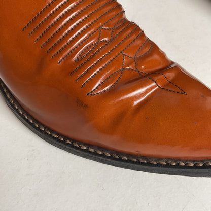 Vintage Tony Lama Patent Leather Cowgirl Boots Men’s 6 | Women’s 7 Gold Label