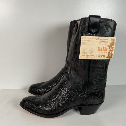 Vintage Olathe Sea Bass Cowboy Boots | Exotic | USA Made | 13 EE