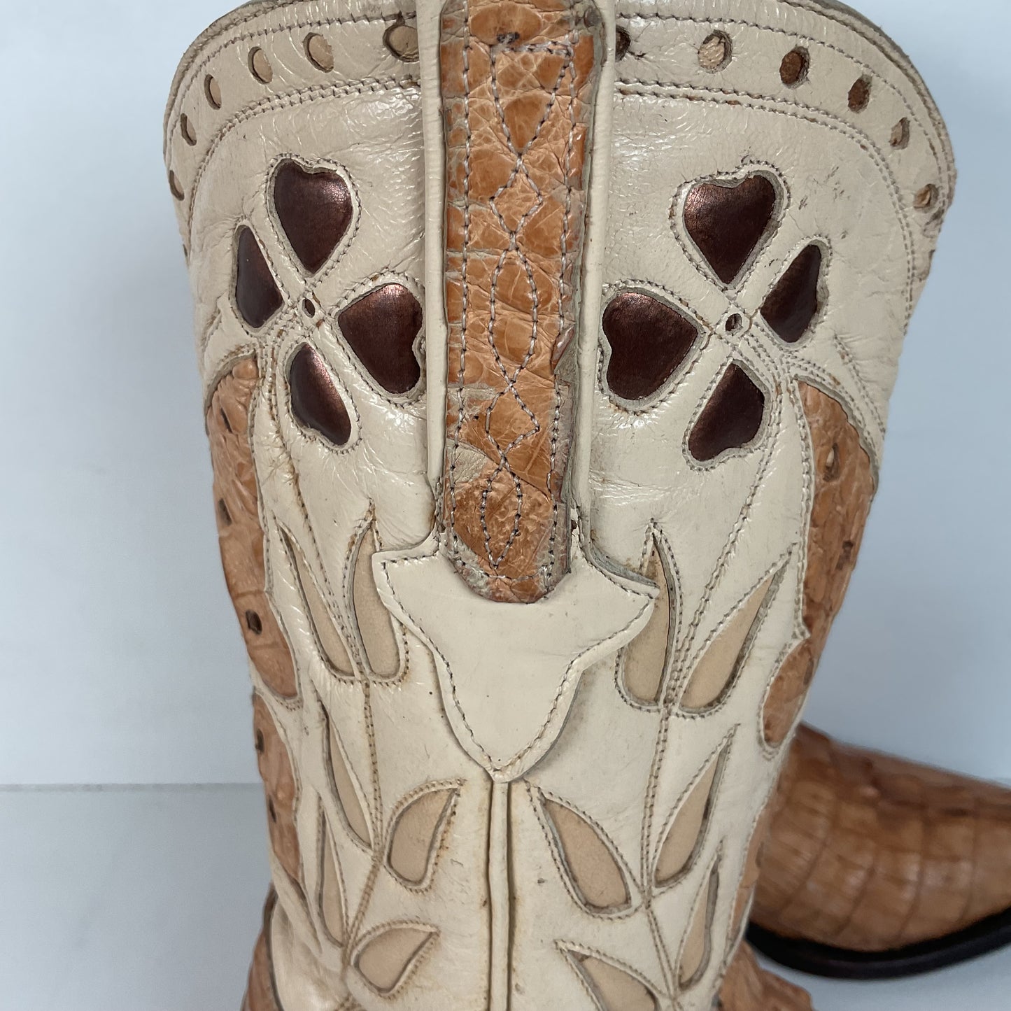 Cuadra Butterfly Cowgirl Boots | Caiman Tail | Tooled Inlays | Women’s 6.5