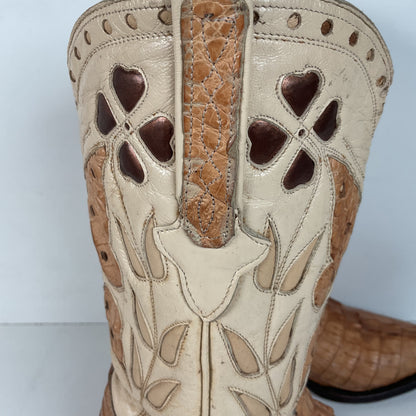 Cuadra Butterfly Cowgirl Boots | Caiman Tail | Tooled Inlays | Women’s 6.5