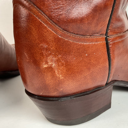 Vintage Tony Lama Chocolate Cow Cowboy Boots | Gold Label | Men’s 11 D