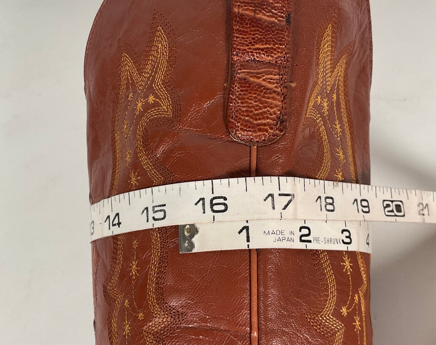 Vintage Longhorn Ostrich Leg Cowboy Boots | Exotic | Tooled Inlays | Men’s 13 D