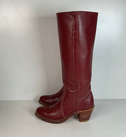 Vintage 1970s Sears’ Berman Tall Riding Boots 7 B USA Made Campus
