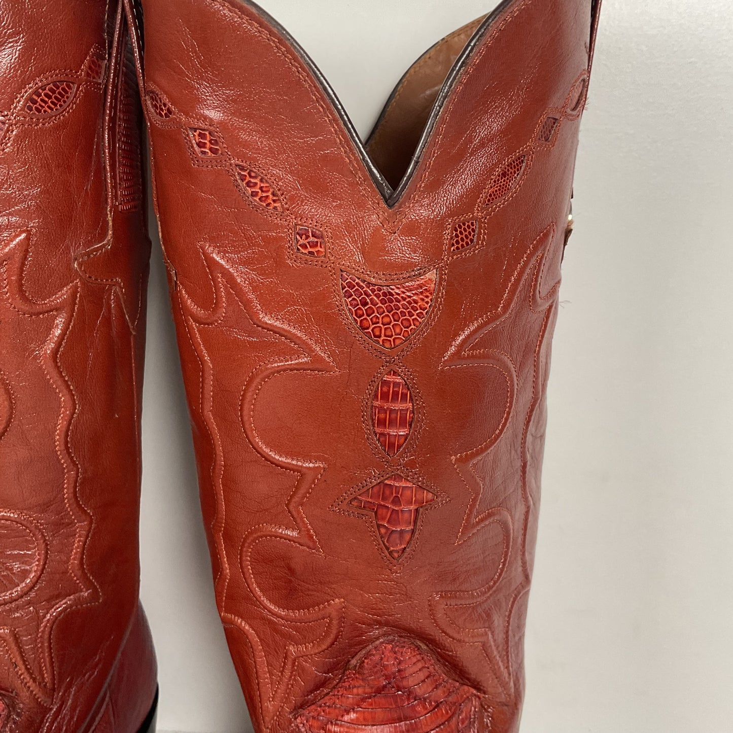 Montana Teju Lizard Cowboy Boots | Tooled Inlays | Men’s 9 D