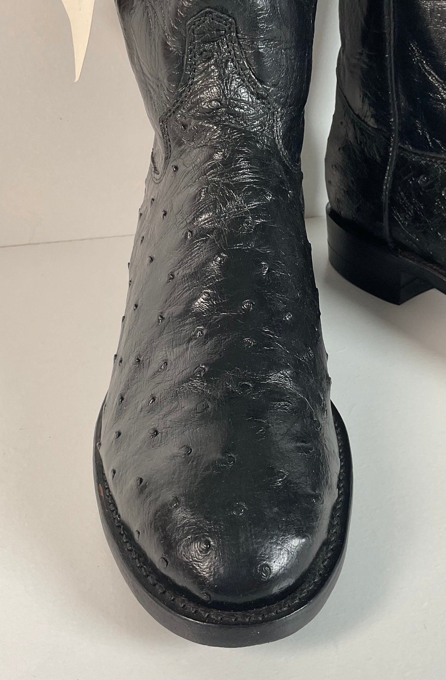 Justin Full Ostrich Quill Roper Boots | Exotic | USA Made | Men’s 8.5 D