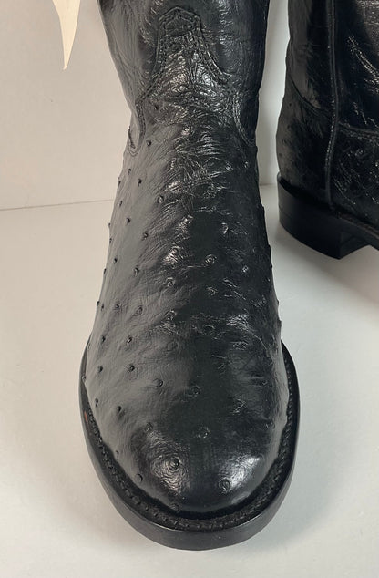 Justin Full Ostrich Quill Roper Boots | Exotic | USA Made | Men’s 8.5 D