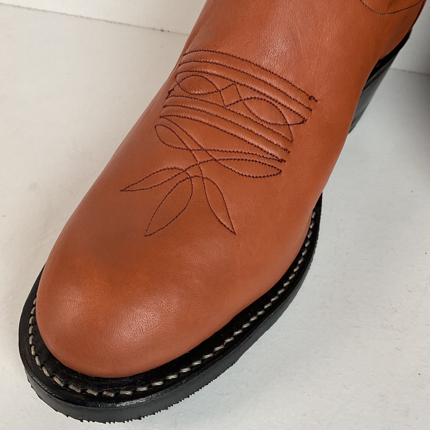 Olathe Brown Mule Cowboy Boots 9.5 D USA Made