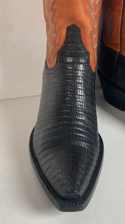 J. B. Hill Custom Cowgirl Boots | Teju Lizard | Style 12 | Women’s 6
