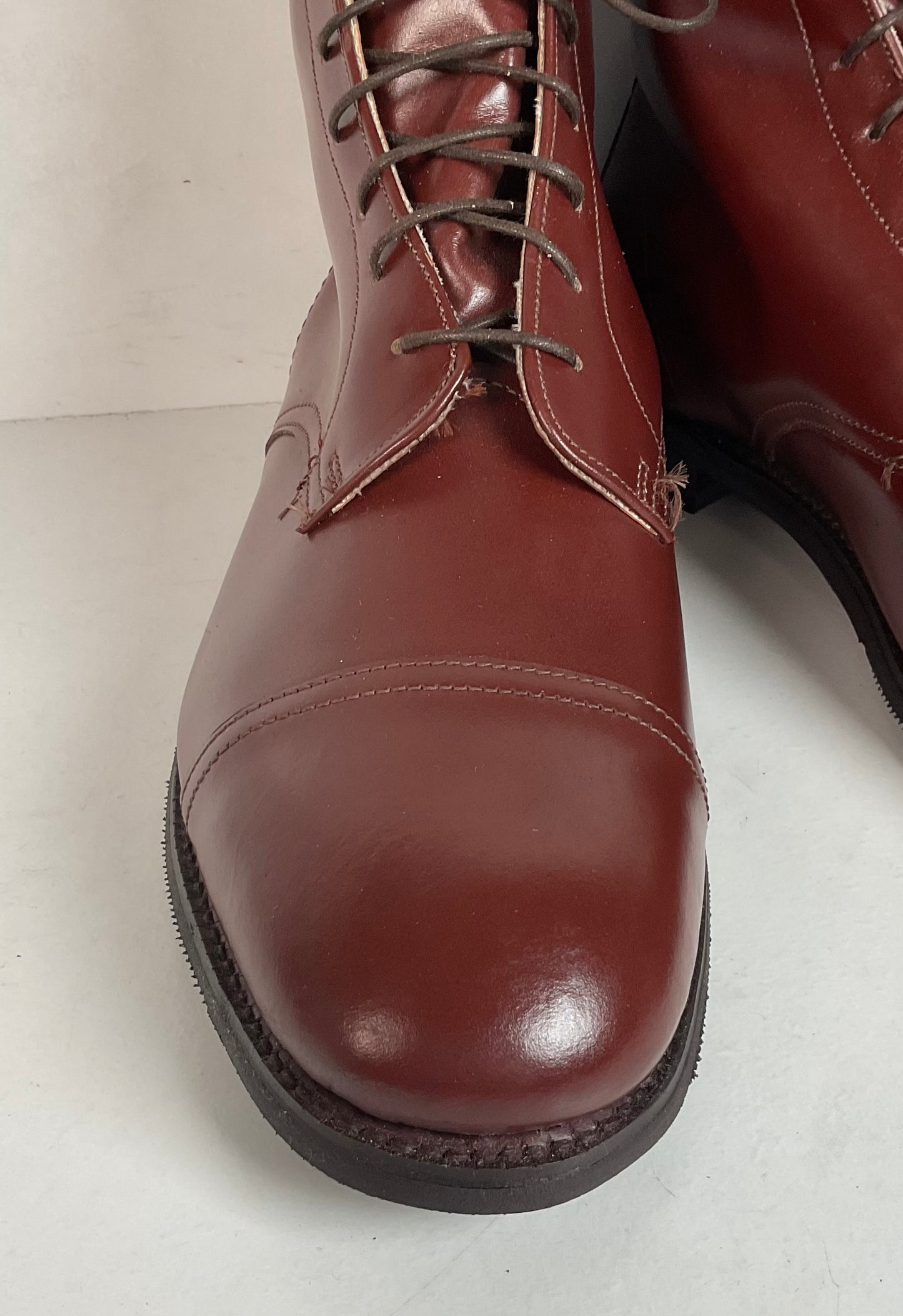 Marlborough England Jodhpur Lace Up Boots | Burgundy Calf | UK 9 | US 10