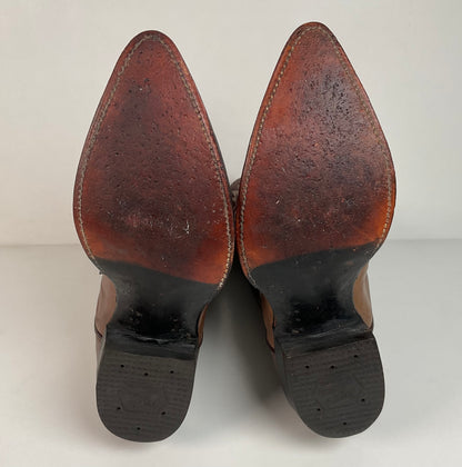 Vintage Tony Lama Lizard Wingtip Cowboy Boots | Gold Label | Men’s 9.5 D