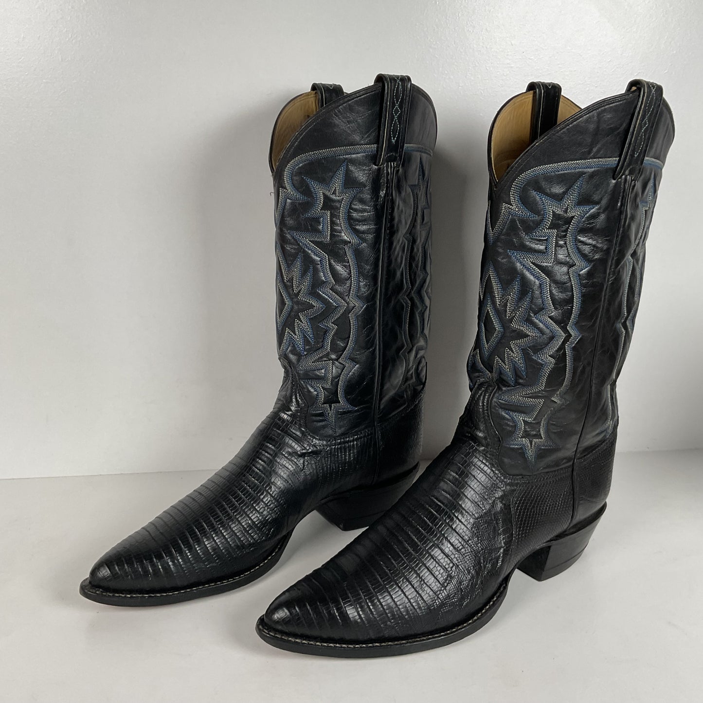 Vintage Tony Lama Cowboy Boots | Teju Lizard | Gold Label | Men’s 10.5 D