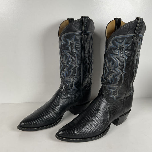 Vintage Tony Lama Cowboy Boots | Teju Lizard | Gold Label | Men’s 10.5 D