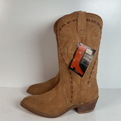 Vintage Sears Suede Cowboy Boots | Rough Out | Buck Stitch | USA Made | 9 D