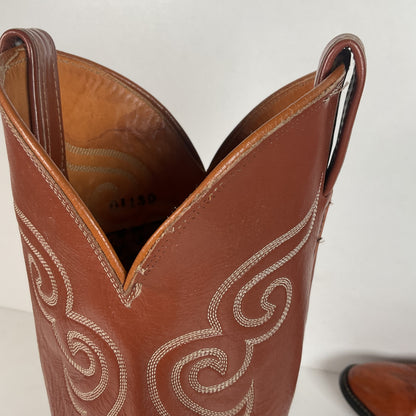 Vintage Tony Lama Smooth Ostrich Cowboy Boots | 1970s | Gold Label | Men’s 12 B