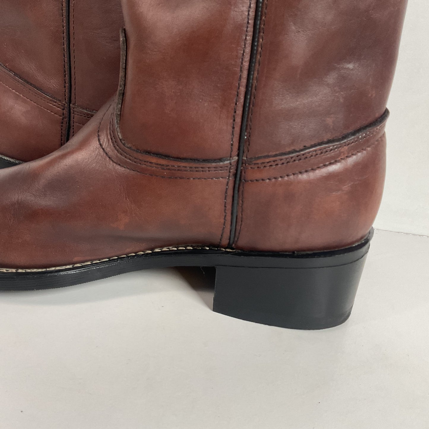 Vintage Georgia Western Work Boots 9.5 Thick Hide USA Made