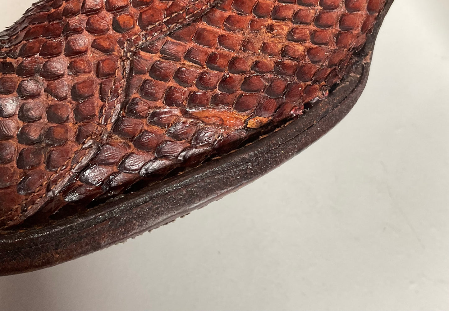 Tony Lama Anaconda Cowboy Boots | Exotic Snakeskin | Thrashed | Gold Label | 9.5