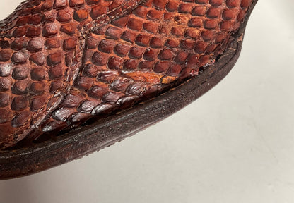 Tony Lama Anaconda Cowboy Boots | Exotic Snakeskin | Thrashed | Gold Label | 9.5