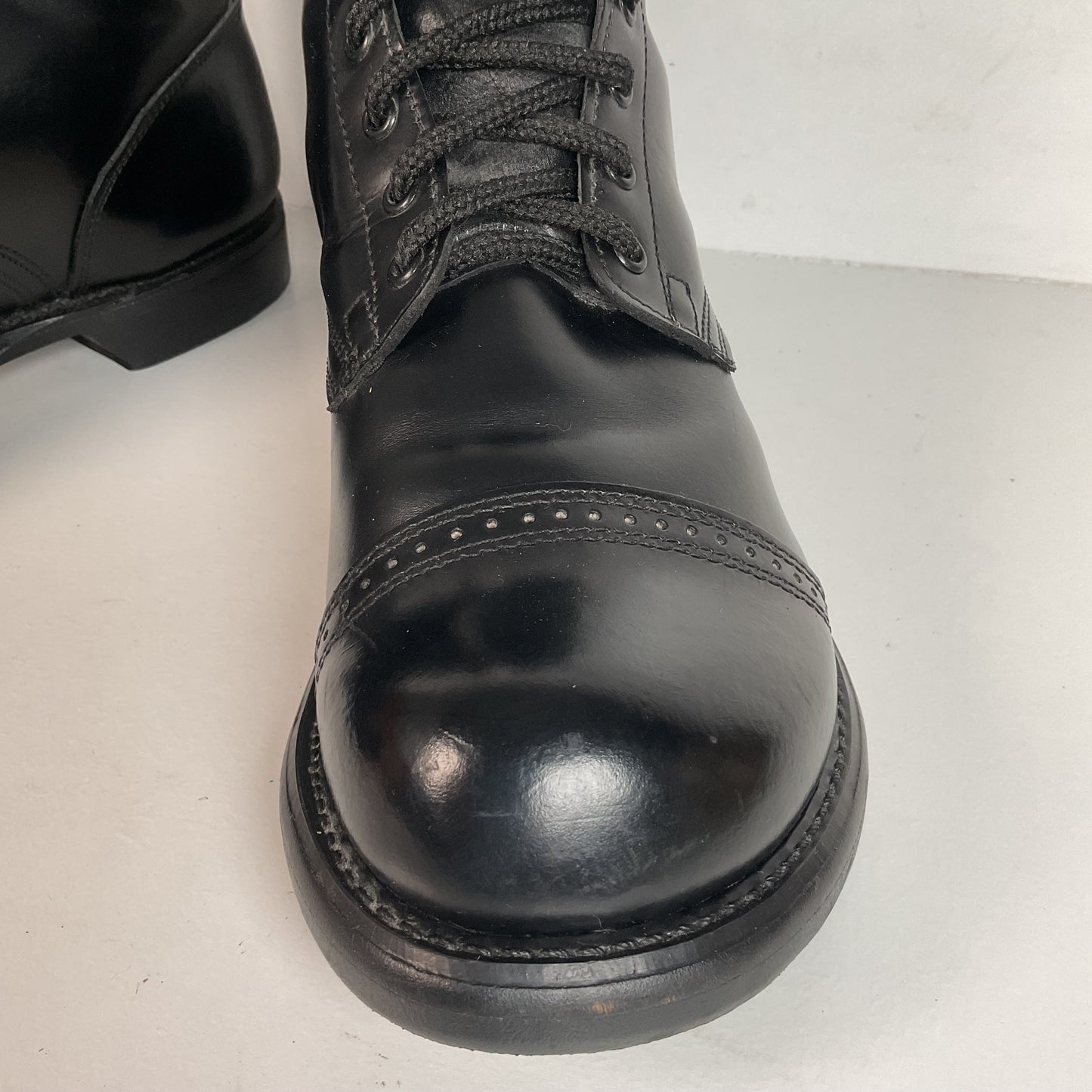 Vintage Double H Cap Toe Jump Boots 10.5 D USA Made Old School Panco Soles
