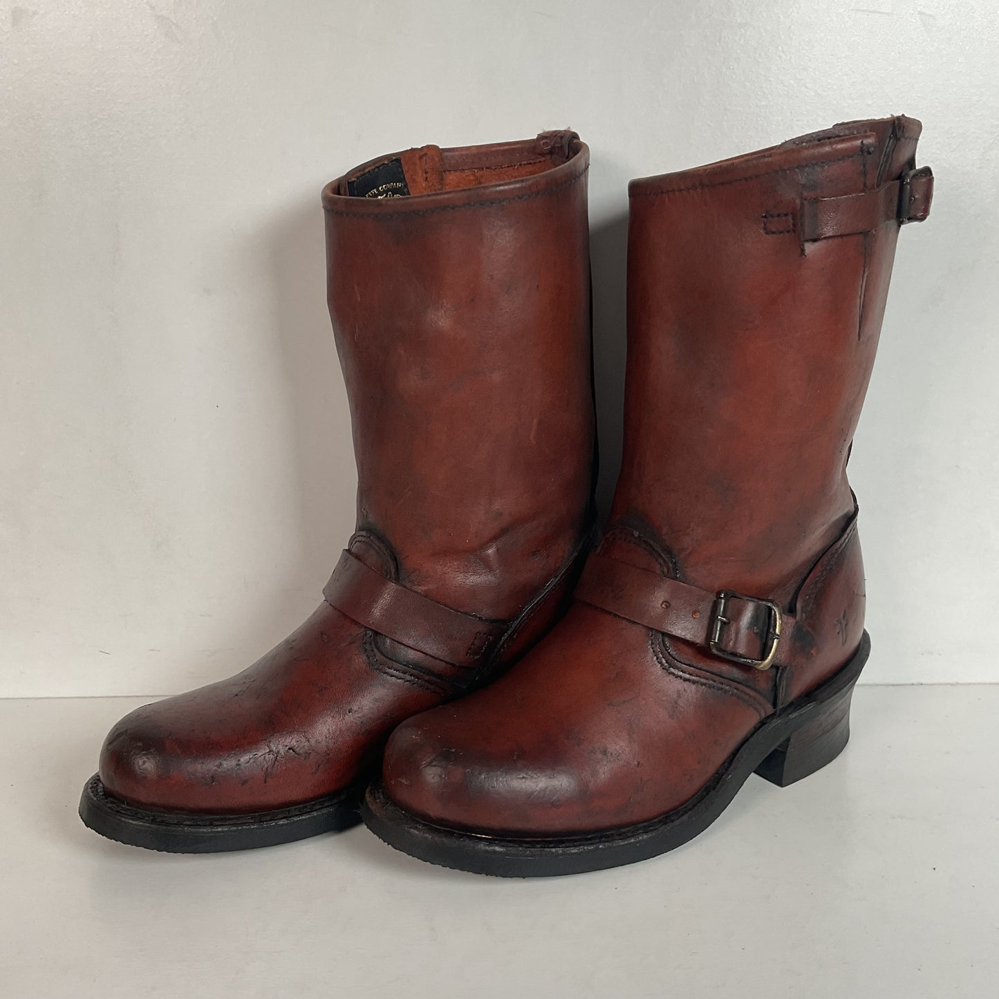 Frye Women’s 12R Redwood Engineer Boots 6 M 150th Anniversary USA Made Distressed