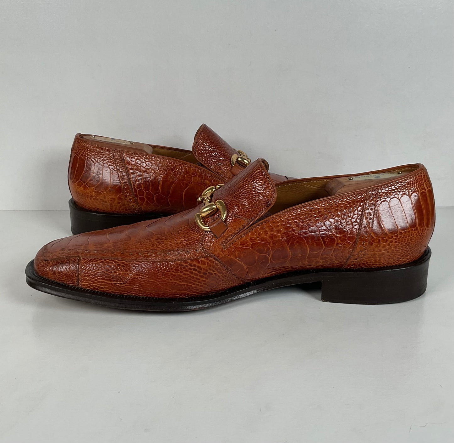 David Eden Ostrich Leg Loafers | Horse Bit | Exotic | Men’s 10