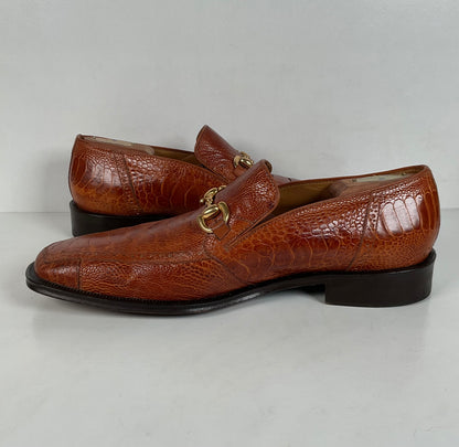 David Eden Ostrich Leg Loafers | Horse Bit | Exotic | Men’s 10