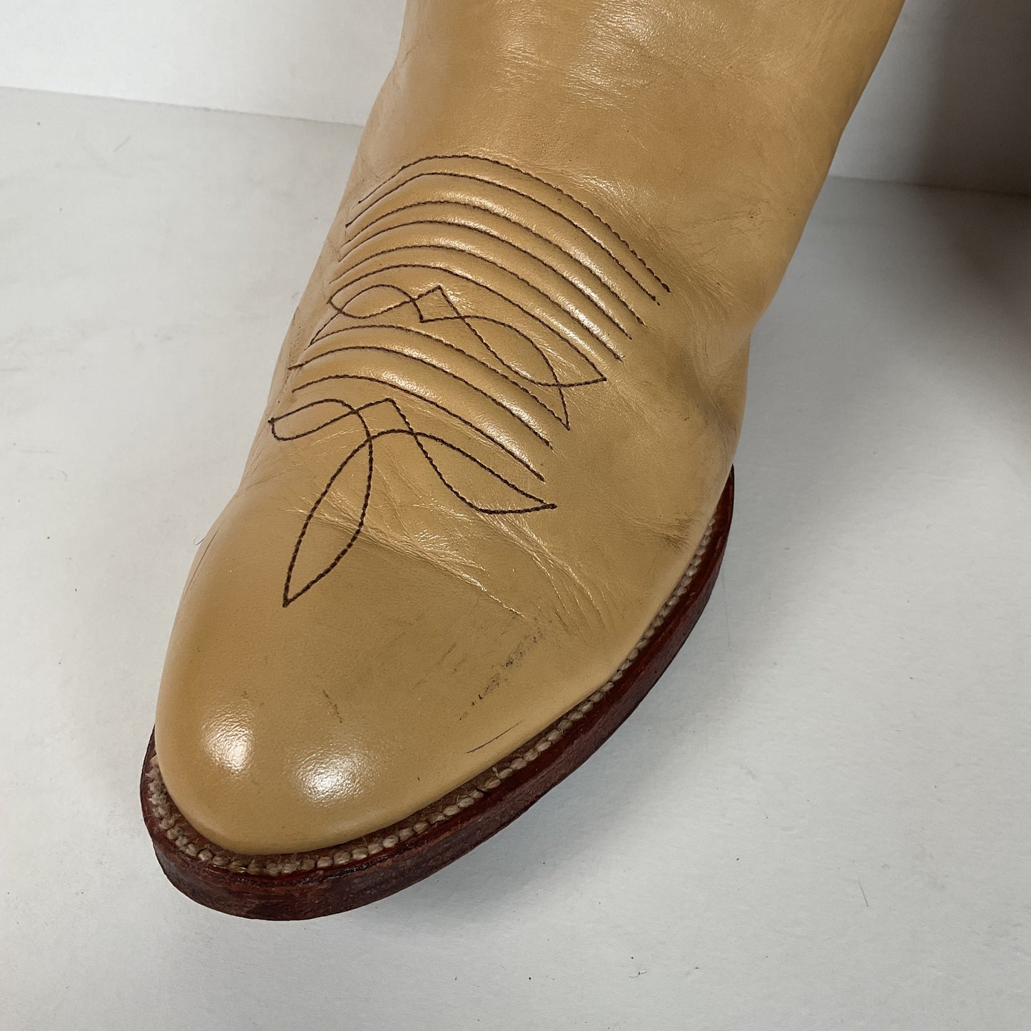 Vintage Siete Leguas Cowboy Boots | 1970s | Blonde Calfskin | Men’s 10 EE