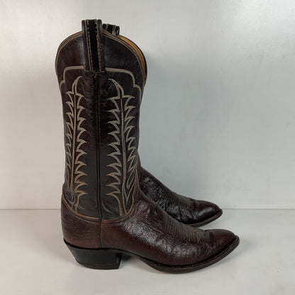 Vintage 1960s Tony Lama Antelope Cowboy Boots 9 B Gold Label Exotic