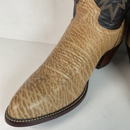Vintage J Chisholm Tall Buckaroo Cowboy Boots 11 D USA Made Punchy